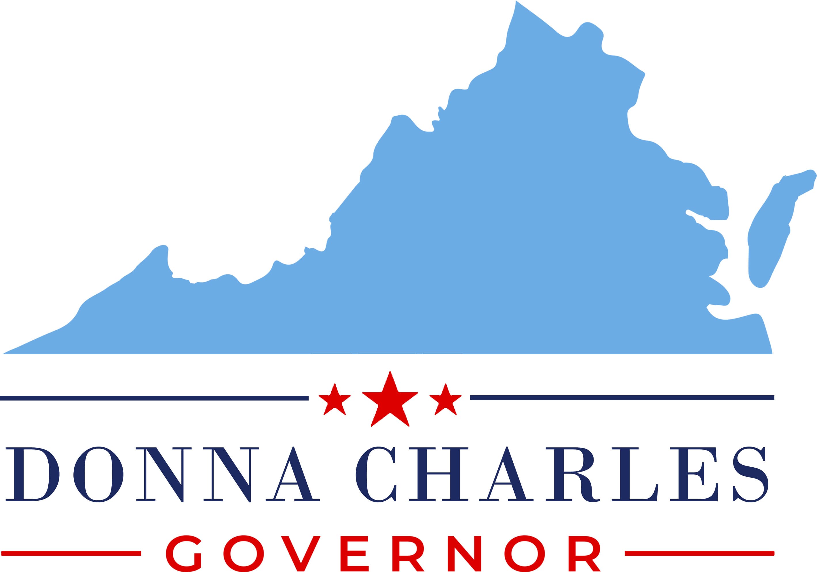 Donna Charles for Governor campaign logo